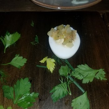 Driftwood - Smoked deviled eggs..well worth it!!!! - Cocktail Bars Near Me - Boynton Beach, Florida