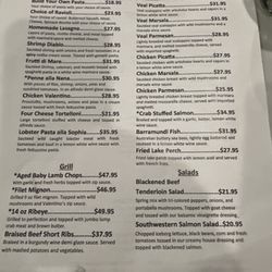 Valentino's Italian Grill - Holiday menu December 2024