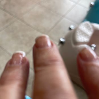 Ispa Nails - I don't know if you can see well, but, my nail person was okay with old gel clear polish that is bumpy. I left and will not be back. - Waxing Near Me - Coeur D'Alene, Idaho