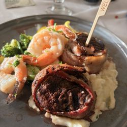 Filet medallions and shrimp