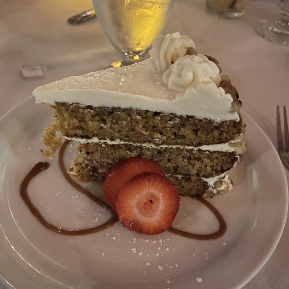 La Cucina Sul Mare - Three layer Carrot Cake (with cream cheese frosting) - Italian Near Me - Falmouth, Massachusetts La Cucina Sul Mare - Three layer Carrot Cake (with cream cheese frosting) - Italian Near Me - Falmouth, Massachusetts