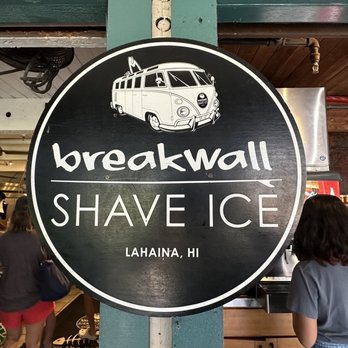 Breakwall Shave Ice - a sign for breakwall shave ice - Shaved Ice Near Me - Lahaina, Hawaii Breakwall Shave Ice - a sign for breakwall shave ice - Shaved Ice Near Me - Lahaina, Hawaii