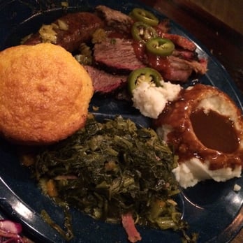 Dinosaur Bar-B-Que - You pick 2 combo-- beef brisket, smoked sausage with mashed potatoes & collard greens & cornbread - Barbeque Near Me - Brooklyn, New York Dinosaur Bar-B-Que - You pick 2 combo-- beef brisket, smoked sausage with mashed potatoes & collard greens & cornbread - Barbeque Near Me - Brooklyn, New York