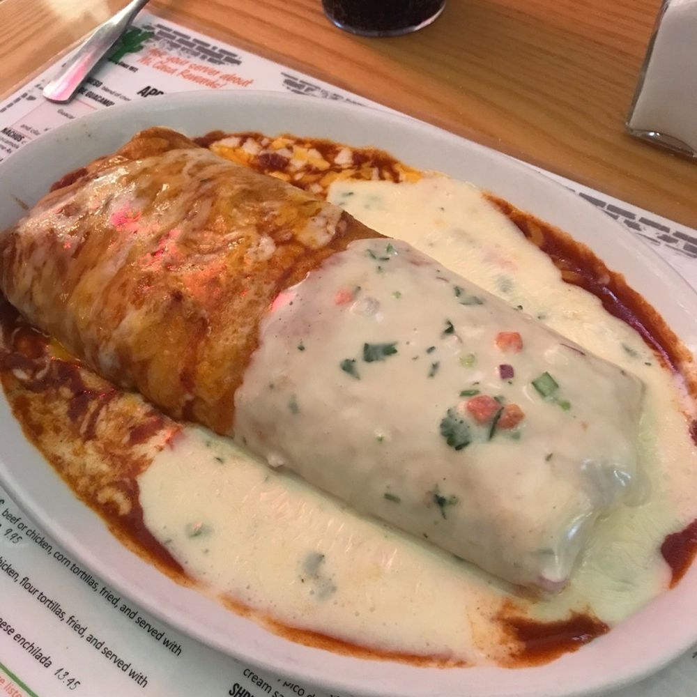 Mi Casa - Bean & cheese wet burrito with mi queso & enchilada sauce - Mexican Near Me - Costa Mesa, California Mi Casa - Bean & cheese wet burrito with mi queso & enchilada sauce - Mexican Near Me - Costa Mesa, California