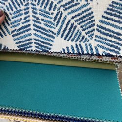 Carpio Designs - Brought us a large selection of colors and patterned materials to choose from.