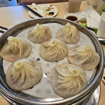 Shanghai Taste - XLB was average, lots of soup but it had a funky taste. One kid didn't even finish one, but my other kid liked them - Shanghainese Near Me - Plano, Texas