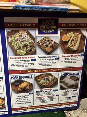 Menu photo 1 J.A.C.'S Corner Winter Haven, FL Menu photo 1 J.A.C.'S Corner Winter Haven, FL