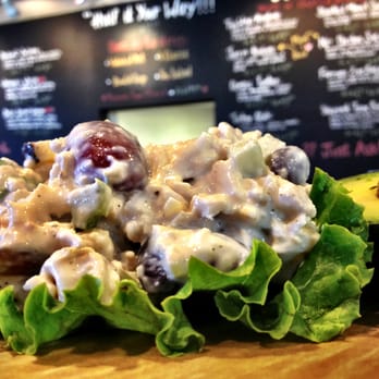 Picasso Deli - Chicken Salad with all white meat chicken, 3 different kinds of apples, red seedless grapes and a few other secret ingredients! - Delis Near Me - Novi, Michigan Picasso Deli - Chicken Salad with all white meat chicken, 3 different kinds of apples, red seedless grapes and a few other secret ingredients! - Delis Near Me - Novi, Michigan