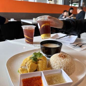 Manna Kitchen - Hainese chicken with HK lemon tea - Cafes Near Me - Markham, Ontario