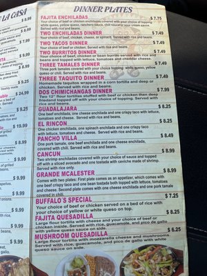 Menu photo 5 Los 3 Tarascos McAlester, OK Menu photo 5 Los 3 Tarascos McAlester, OK