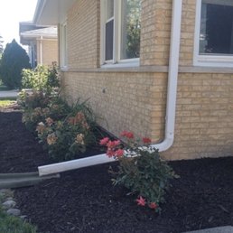 Landscaping around front flower bed