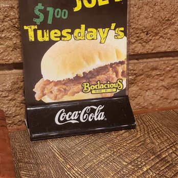 Bodacious Bar-B-Q - Sloppy Joes $1.00 all day Tuesday special ! - Barbeque Near Me - Arlington, Texas