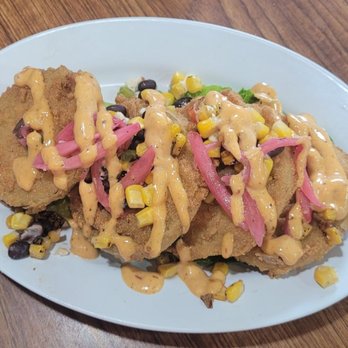 Johnny D's Waffles & Benedicts, Surfside - Southern fried green tomatoes - Breakfast & Brunch Near Me - Surfside Beach, South Carolina Johnny D's Waffles & Benedicts, Surfside - Southern fried green tomatoes - Breakfast & Brunch Near Me - Surfside Beach, South Carolina