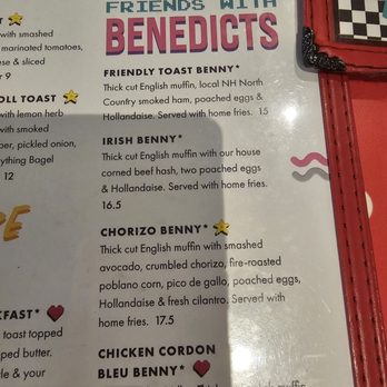 The Friendly Toast - Menu - Breakfast & Brunch Near Me - Dedham, Massachusetts