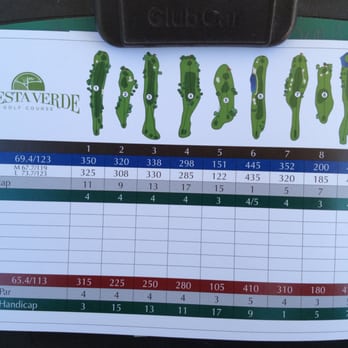 Cresta Verde Golf Course - Scorecard of the front 9 - Golf Near Me - Corona, California Cresta Verde Golf Course - Scorecard of the front 9 - Golf Near Me - Corona, California