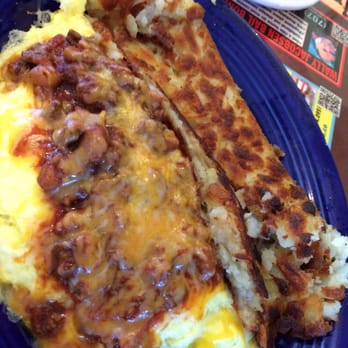 Piner Cafe - Chili omelette and side of hash potatoes. - American Near Me - Santa Rosa, California Piner Cafe - Chili omelette and side of hash potatoes. - American Near Me - Santa Rosa, California