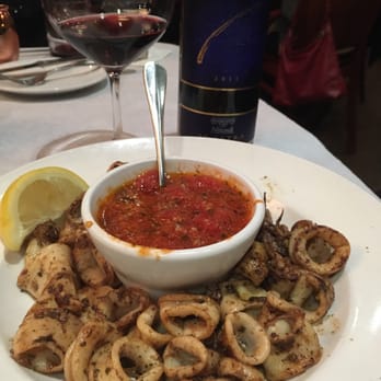 Clara's - Grilled Calamari with spicy marinara... - Italian Near Me - Woodridge, Illinois