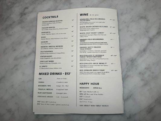 Menu photo 2 TØRST Brooklyn, NY