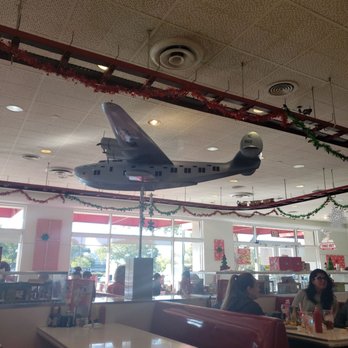 Ruby's Diner - Train track and airplane decor - American Near Me - Carlsbad, California