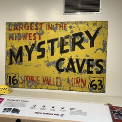 Mystery Cave - Historical sign