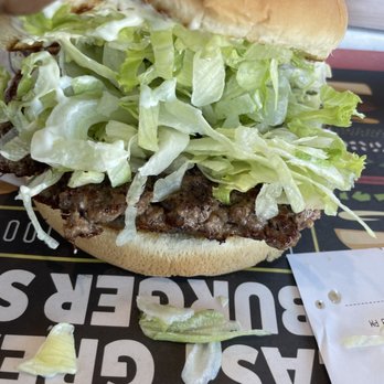 Fatburger & Buffalo's Express - a hamburger with lettuce - Burgers Near Me - Manhattan Beach, California Fatburger & Buffalo's Express - a hamburger with lettuce - Burgers Near Me - Manhattan Beach, California