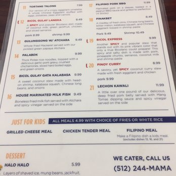 Little Mama's - Menu - Filipino Near Me - Round Rock, Texas