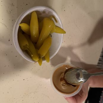 Al the Wop's - Peppers and peanut butter. Odd combo but if you love those peppers it's good - American Near Me - Walnut Grove, California Al the Wop's - Peppers and peanut butter. Odd combo but if you love those peppers it's good - American Near Me - Walnut Grove, California