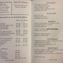 Bowle's Bar-B-Que - Menu