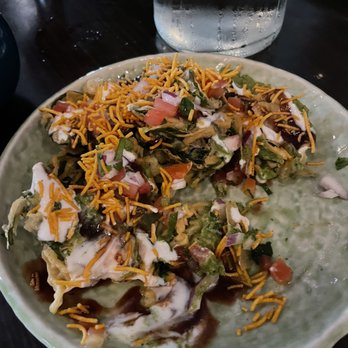 Aarzu Modern Indian Bistro - Palak Chaat (partially eaten) - Indian Near Me - Freehold Township, New Jersey Aarzu Modern Indian Bistro - Palak Chaat (partially eaten) - Indian Near Me - Freehold Township, New Jersey