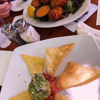 Rams Head Southernmost - Conch fritters + tuna tartare - American Near Me - Key West, Florida Rams Head Southernmost - Conch fritters + tuna tartare - American Near Me - Key West, Florida