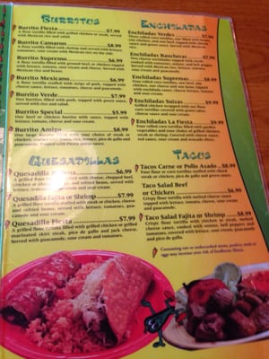 Menu photo 3 Fiesta Mexicana Restaurant Lawrenceburg, TN