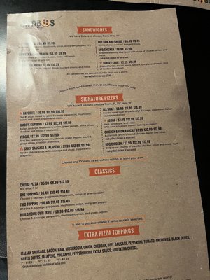 Menu photo 1 Jimbo's Pizza & Wings Washington, IN Menu photo 1 Jimbo's Pizza & Wings Washington, IN