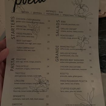 Poeta - Menu 2/1/24 - Italian Near Me - Austin, Texas Poeta - Menu 2/1/24 - Italian Near Me - Austin, Texas