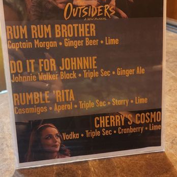 The Outsiders - Special drinks! - Performing Arts Near Me - New York, New York