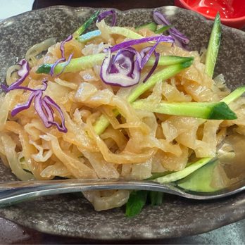 Dumpling Hours  - Jellyfish Salad with Green Onion Oil - Dim Sum Near Me - Brentwood, California