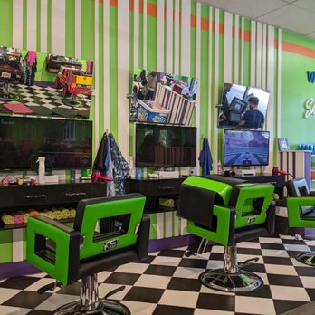 Sharkey's Cuts for Kids - Or play video games - Kids Hair Salons Near Me - Centreville, Virginia