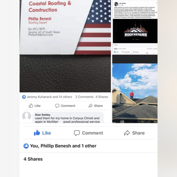 Coastal Roofing and Construction - a screenshot of a facebook page - General Contractors Near Me Coastal Roofing and Construction - a screenshot of a facebook page - General Contractors Near Me