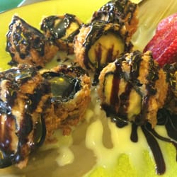 Frushi Samba - Banana Crunch de postre. Delicioso!!