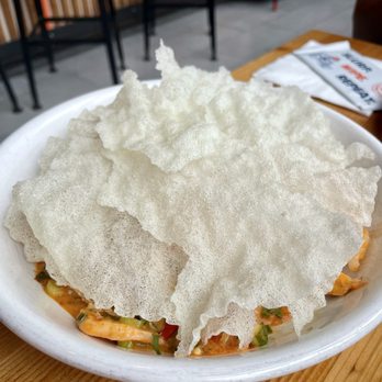 Mecha Noodle Bar - Shrimp salad with fried rice paper - Ramen Near Me - Brookline, Massachusetts