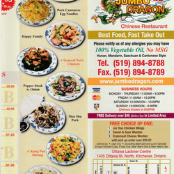 Jumbo Dragon - Menu 2 Dec 2020