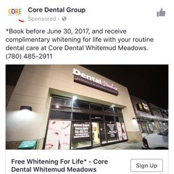 Core Dental Group - Promotion teeth whitening for life if you book a routine exam before June 30,2017 for new patients