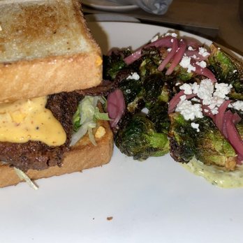 Cook & Dagger - Fried chicken sandwich and crispy Brussel sprouts - New American Near Me - North Providence, Rhode Island