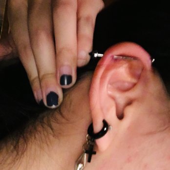 JuL Head Piercing - So happy with my industrial! Photo from the day I got it done. - Jewelry Near Me - Alhambra, California JuL Head Piercing - So happy with my industrial! Photo from the day I got it done. - Jewelry Near Me - Alhambra, California