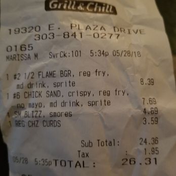 Dairy Queen Grill & Chill - Get charged for an extra side but they don't give it to you. - Ice Cream & Frozen Yogurt Near Me - Parker, Colorado