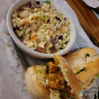 The Boat Fish & Chips - Oyster sandwich with a generous serving of coleslaw - Fish & Chips Near Me - Coos Bay, Oregon The Boat Fish & Chips - Oyster sandwich with a generous serving of coleslaw - Fish & Chips Near Me - Coos Bay, Oregon