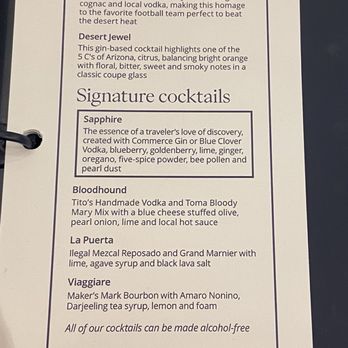 Sapphire Lounge - Crafted cocktails menu - Airport Lounges Near Me - Phoenix, Arizona Sapphire Lounge - Crafted cocktails menu - Airport Lounges Near Me - Phoenix, Arizona