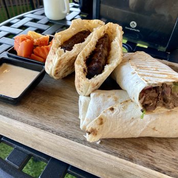 Fatima Bazaar & Grill - Mediterranean Sausage Pita, and Beef/Lamb Shawarma Pita - International Grocery Near Me - Santa Clara, California