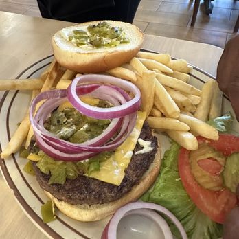 Garcia’s Cafe - Hatch green chili burger! - New Mexican Cuisine Near Me - Ruidoso, New Mexico