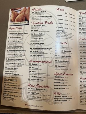 Menu photo 1 Taj Bar and Grill Cassopolis, MI