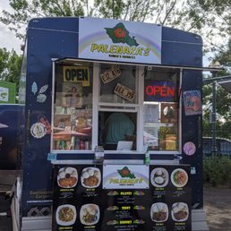 a food truck with menus a food truck with menus